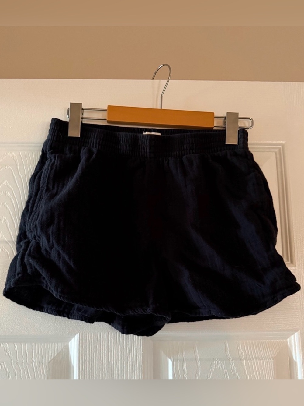 Wilfred Cotton Black Athletic Shorts with Elastic Waistband XS